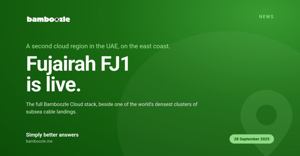 Bamboozle Web Services Opens Second UAE Cloud Region in Fujairah