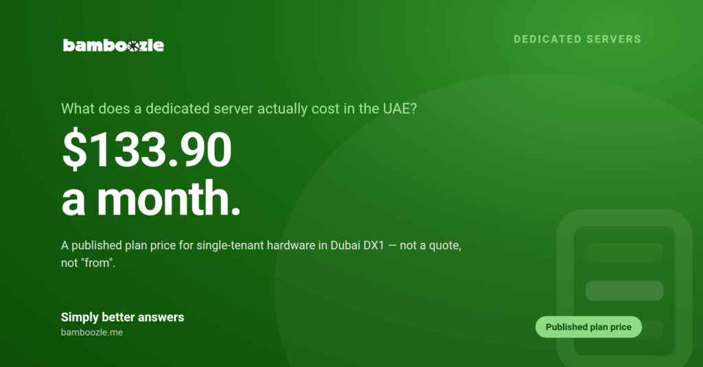 Dedicated Server Hosting in the UAE: What It Actually Costs in 2026
