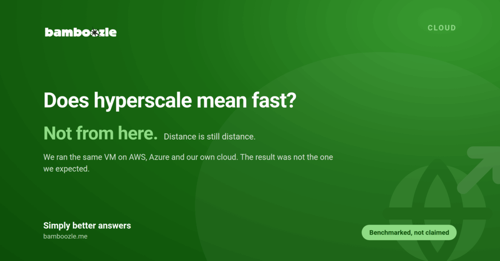 Hyperscale does not mean Hyperspeed