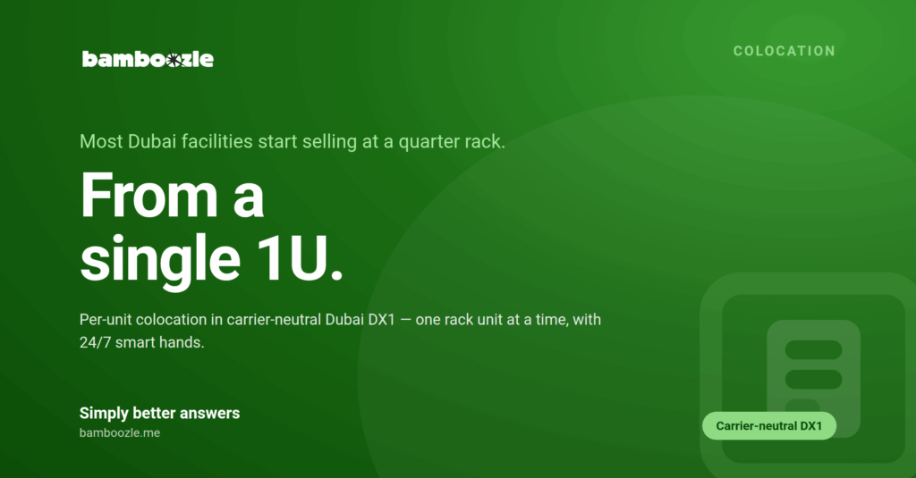 Colocating One Server in Dubai: How Per-Unit Colocation Works